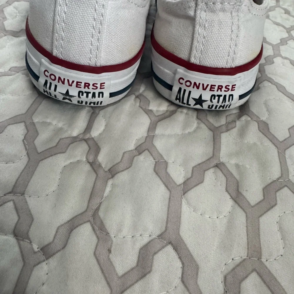 Converse Kids White and Red Sneakers